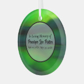 Green Northern Lights Memorial Suncatcher Glas Ornament (Voorkant links)