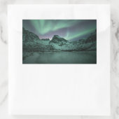 Green Northern Lights Rechthoekige Sticker (Tas)