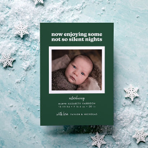 Green Now Enjoying Some Not So Silent Nights Feestdagenkaart