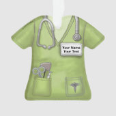 Green Nurse medische scrubs ornament (voorkant)