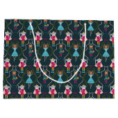 Green Nutcracker Animals Pattern Groot Cadeauzakje (Achterkant)