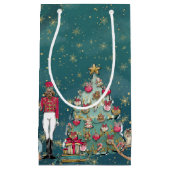 Green Nutcracker Ballet Holiday Gift Bag Klein Cadeauzakje (Voorkant)