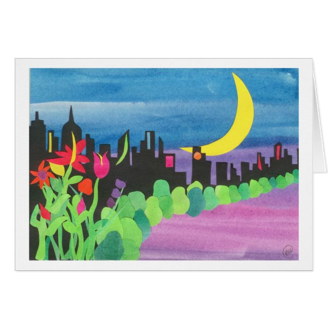 Green NYC bij nacht II 07-09 (Voorkant Horizontaal)