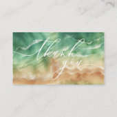 Green Ocean Beach Bedankt voor het delen van trouw Informatiekaartje (Achterkant)