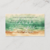 Green Ocean Beach Bedankt voor het delen van trouw Informatiekaartje (Voorkant)