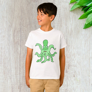 Green Octopus Boys T-shirt