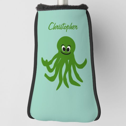Green Octopus Design Golfheadcover (Draai 90)