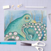 Green Octopus Waterverf Art Tissuepapier (Craft)