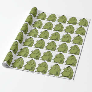 Green Ogre Troll Funny Cartoon Cadeaupapier
