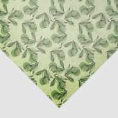 Green Olive & Leaf Pattern On Light Green Tissuepapier (Detail)
