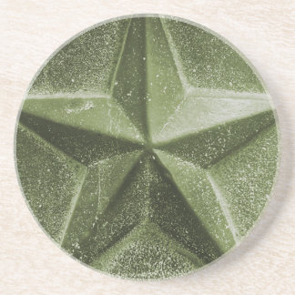 GREEN/OLIVE STAR coaster Zandsteen Onderzetter