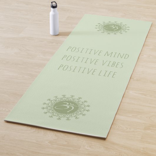 Green Om & Mandala Positive Mind Vibes & Life Yogamat (In situ)