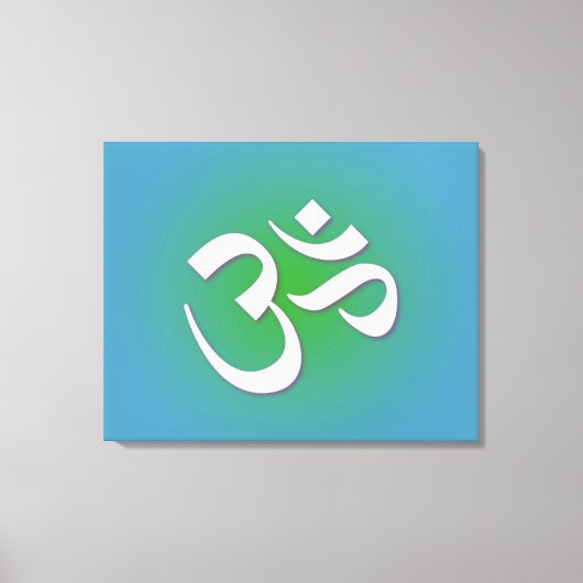 Green Om Symbol Canvas Afdruk (Voorkant)