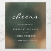 Green Ombre Boho Minimaliste Mariage Étiquette de  (Étiquettes simples)