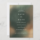 Green Ombre Boho Save the Date Invitation (Devant)