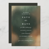 Green Ombre Boho Save the Date Invitation (Devant / Derrière)