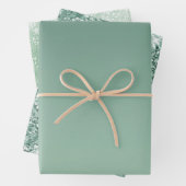 Green Ombre Glitzy Glitter Inpakpapier Vel (In situ)