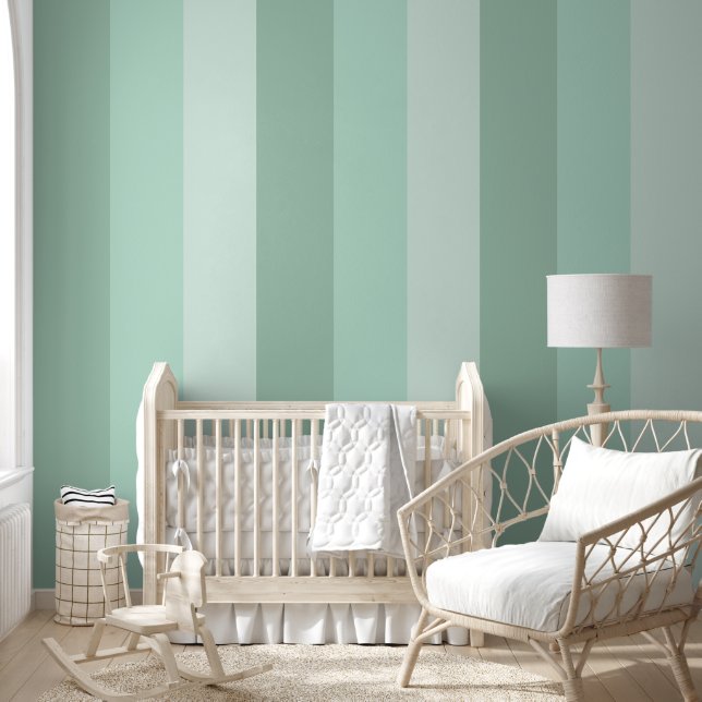 Green Ombre Striped Behang (Kinderen)