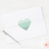 Green Ombre Striped Hart Sticker (Envelop)