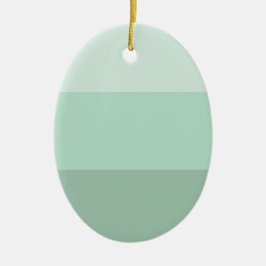 Green Ombre Striped Keramisch Ornament (Voorkant)