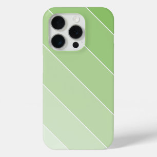 Green Ombré Stripes iPhone 15 Pro Case