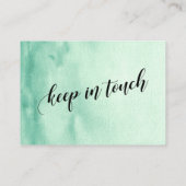 Green Ombre Watercolor Nouvelle carte de document (Dos)