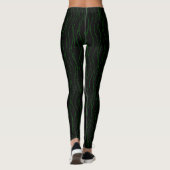 Green on Black Leggings - St. Patrick's Yoga Pants (Achterkant)