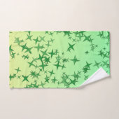 Green on Yellow and Green Bath Towel Set Bad Handdoek (Handdoek)