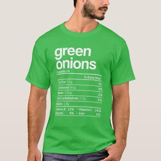 Green Onions Nutrition Feit Funny Thanksgiving Chr T-shirt (Voorkant)