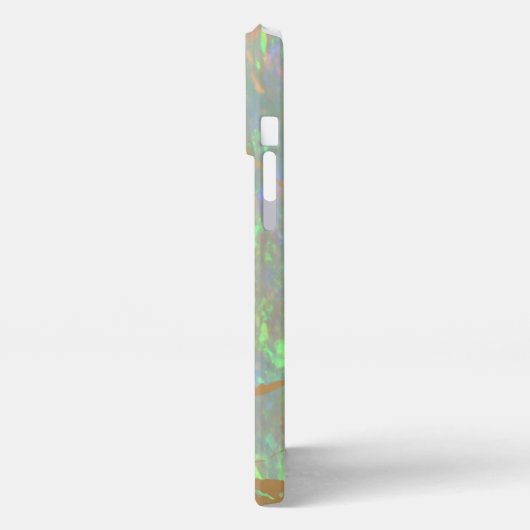 Green Opal Gold Marble Modern Glam iPhone Case iPhone Hoesje (Linkerkant)