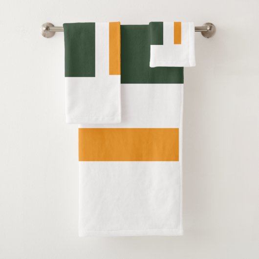 Green orange bad handdoek (Insitu)