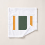 Green orange bad handdoek (Wasdoekje)