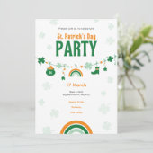 Green & Orange St. Patrick’s Day Party Invitation (Debout devant)