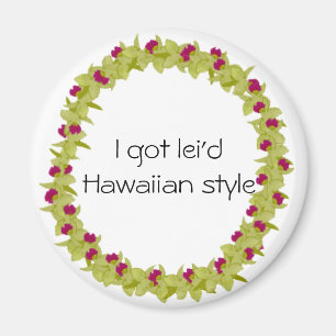 Green orchid lei magnet magneet