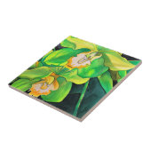 Green Orchid waterverf pop art Tegeltje (Zijkant)