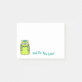 Green Owl Memo Pad Post-it® Notes (Voorkant)