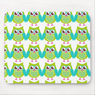 Green Owls Gift Muismat