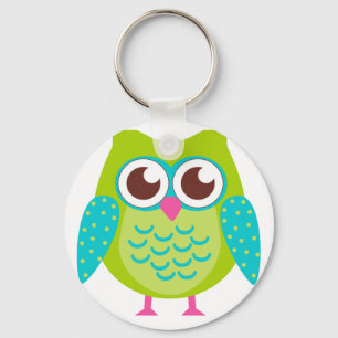 Green Owls Gift Sleutelhanger