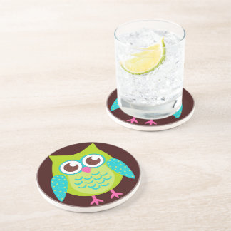Green Owls Gift Zandsteen Onderzetter