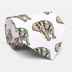 GREEN PAINTED ELEPHANT STROPDAS