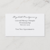 Green Paisley Carte de visite de rendez-vous moder (Dos)