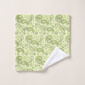 Green Paisley Floral Bad Handdoek (Wasdoekje)