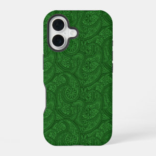 Green Paisley iPhone 16 Hoesje