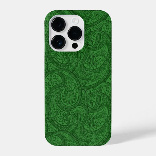 Green Paisley iPhone Hoesje (Achterkant)