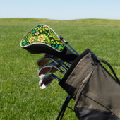 Green Paisley Pattern Golfheadcover (Insitu)