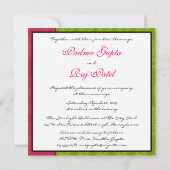 Green Paisley Peacock Faire-part de mariage indien (Dos)