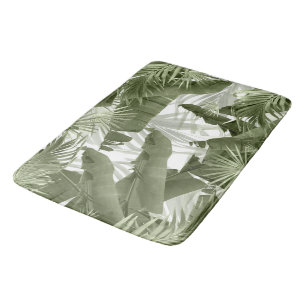 Green Palm Banana Leaves Bliss 1 #art #natuur Badmat