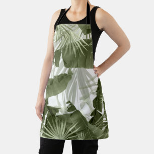 Green Palm Banana Leaves Bliss 1 #art #natuur Schort