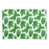 Green Palm Leaf Tropical Pattern Kussensloop (Voorkant)