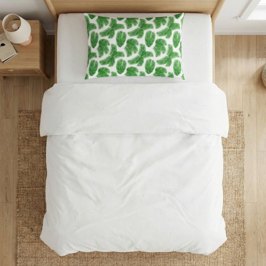 Green Palm Leaf Tropical Pattern Kussensloop